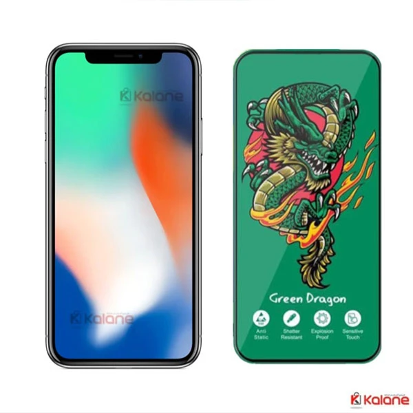 گلس Apple iPhone x مدل Horo Green Dragon