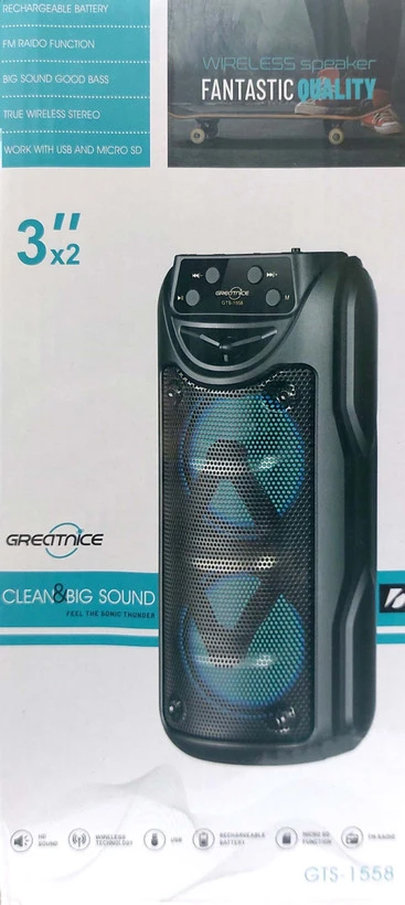 اسپیکر بلوتوثی گریت نایس مدل GTS1558