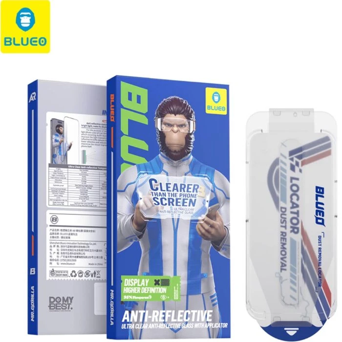 گلس محافظ صفحه BLUEO بلو AR Anti-Reflective With Applicator ضد انعکاس نور با اپلیکاتور