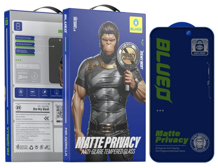 گلس محافظ صفحه BLUEO بلو Full Cover Anti-Peep Privacy Matte مات پرایوسی سامسونگ