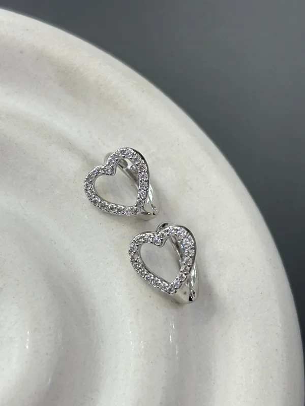 گلگوش قلب نگین دار ژوپینگ
