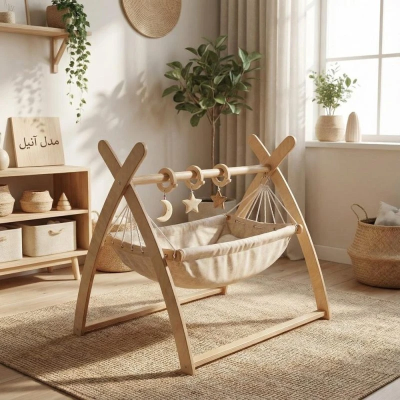 گهواره چوبی برند ماتاکیدز Mata kids مدل آنیل