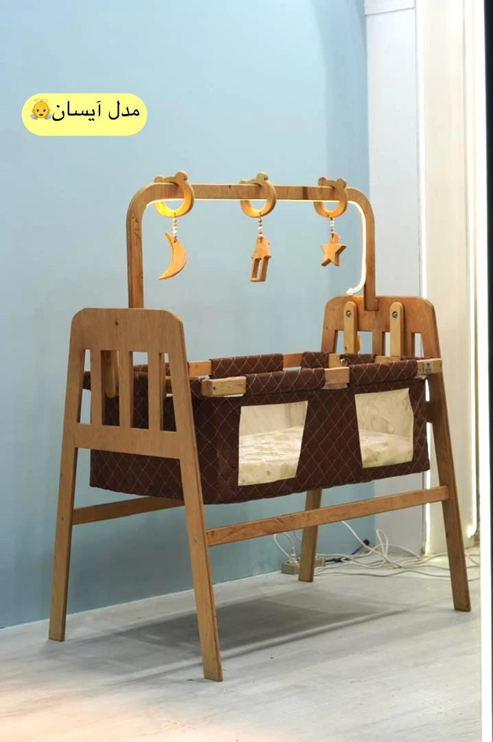 گهواره چوبی برند ماتاکیدز Mata kids مدل آیسان
