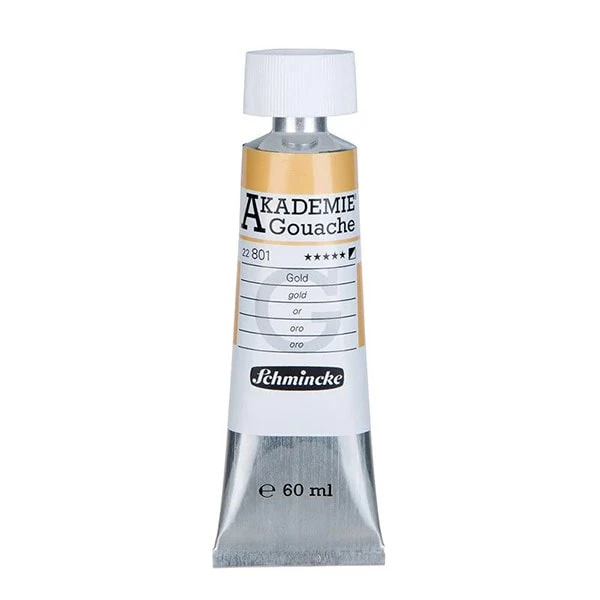 گواش اشمینک طلایی 60 میل (akademie gouache 801 Gold)