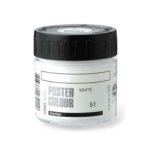 گواش سفید شین هان (poster color white 51)