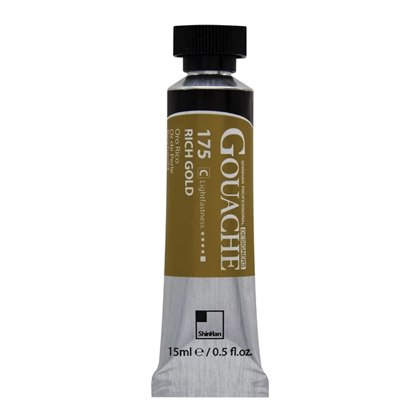 گواش طلای شین هان حرفه ای تیوپ 15ml