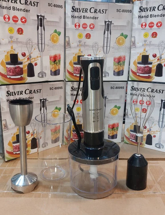گوشتکوب برقی ۴ کاره سیلور کرست مدل SC_ 8009 دارای همزن و خردکن و پارچ مخلوط کن