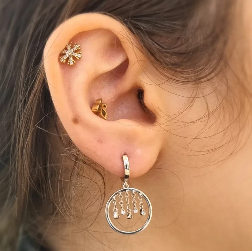 گوشوار حلقه ای آویزدار xuping ژوپینگ ) کد 240259