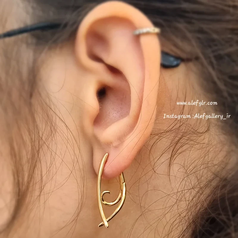 گوشوار حلقه ای دفرمه از برند ژوپینگ xuping کد 250032