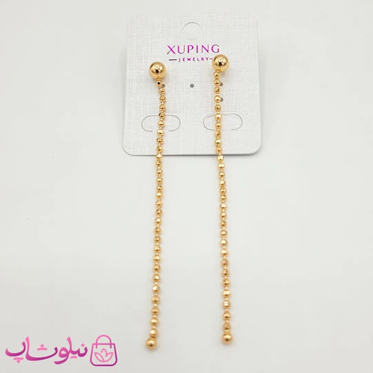 گوشواره آویز بلند ژوپینگ مدل توپی کد 499