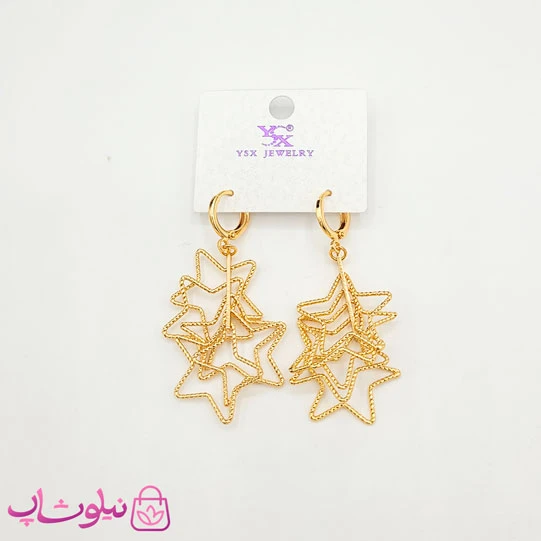 گوشواره آویز دخترانه برند YSX مدل ستاره کد 999