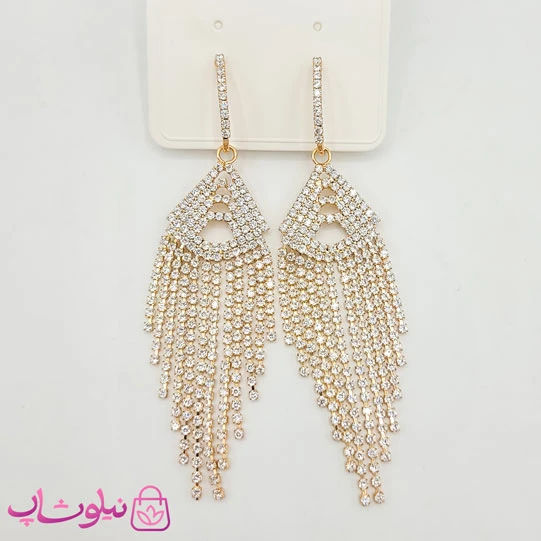 گوشواره آویز زنانه ژوپینگ مجلسی کد 3911