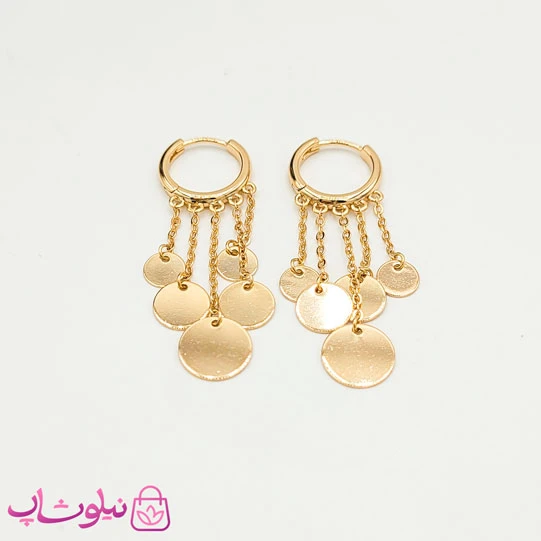 گوشواره آویز زنانه ژوپینگ مدل پولکی کد 2391