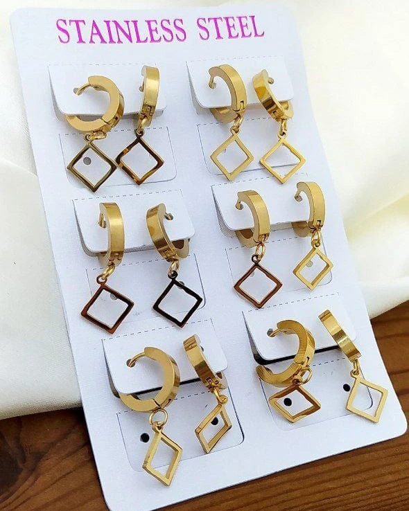 گوشواره استیل رنگ ثابت ۳۲۳