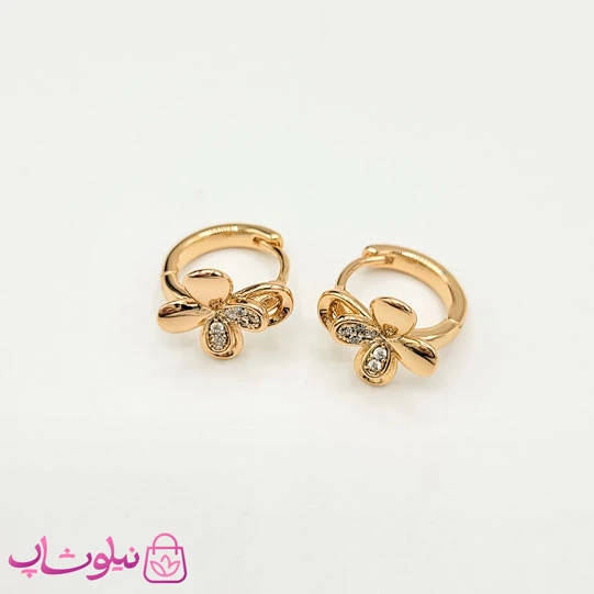 گوشواره حلقه ای دخترانه ژوپینگ مدل گل کد 791