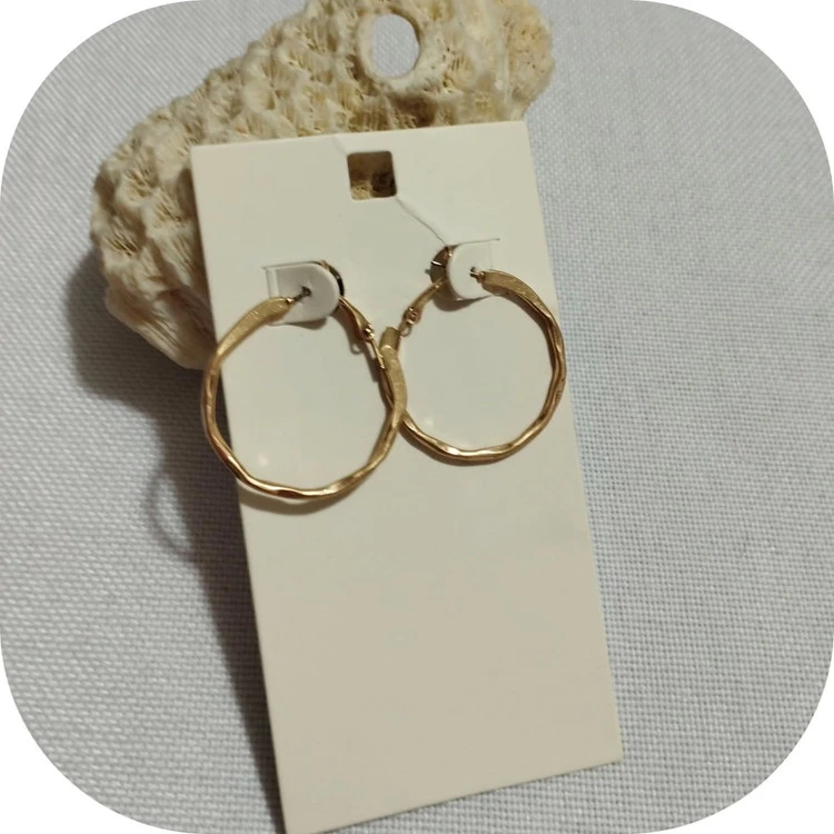گوشواره حلقه ای در ۲ رنگ طلایی و نقره ای برند اروپایی