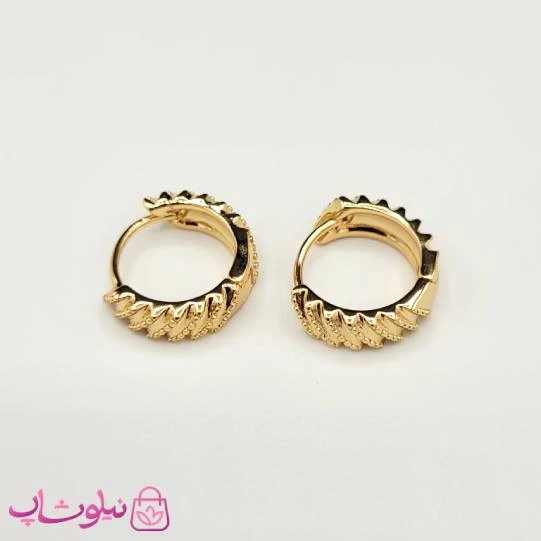 گوشواره حلقه ای زنانه ژوپینگ طرحدار کد 996