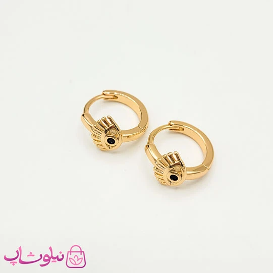 گوشواره حلقه ای زنانه ژوپینگ مدل چشم کد 741