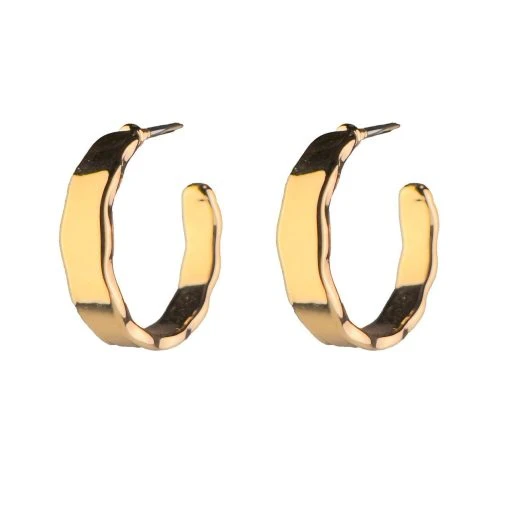 گوشواره حلقه‌ای طلایی زنانه برند Accessories با اتصال میخی