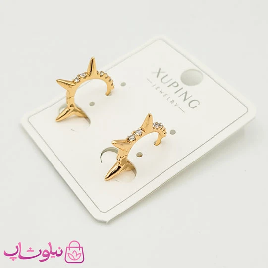 گوشواره حلقه ای ژوپینگ اسپایک دار کد 691