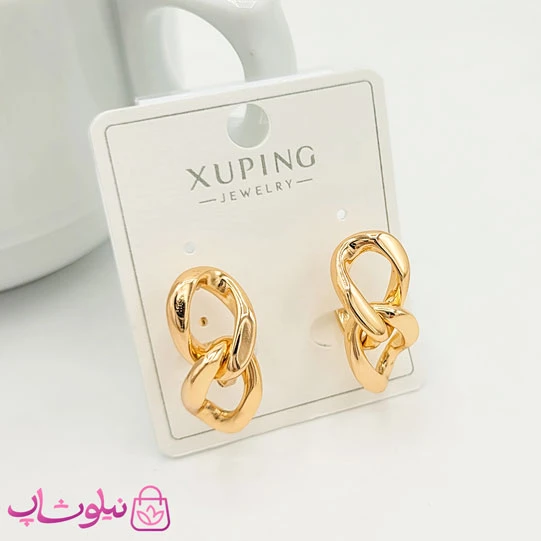 گوشواره حلقه ای ژوپینگ با آویز کارتیر کد 1191