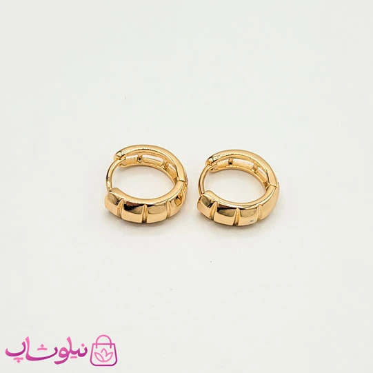 گوشواره حلقه ای ژوپینگ زنانه طرح طلا کد 699
