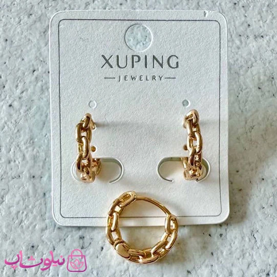 گوشواره حلقه ای ژوپینگ مدل زنجیر کد 1791
