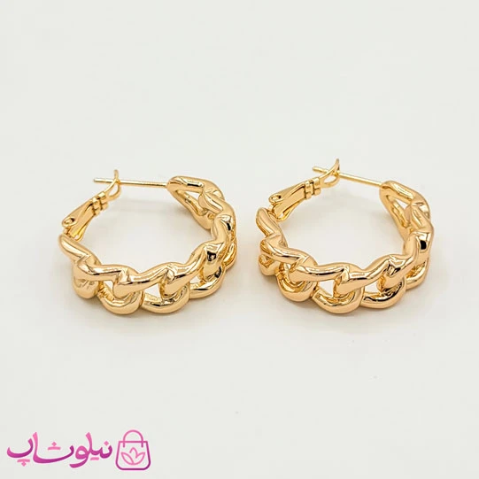 گوشواره حلقه ای ژوپینگ مدل کارتیه درشت کد 891