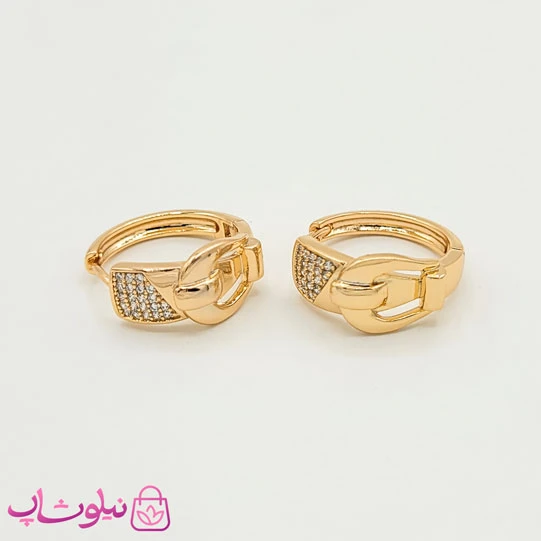 گوشواره حلقه ای ژوپینگ مدل کمربند کد 991