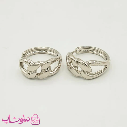 گوشواره حلقه ای ژوپینگ کارتیه نقره ای کد 691