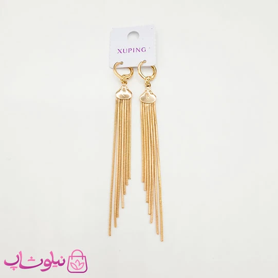 گوشواره دخترانه ریشه ای آویز بلند ژوپینگ عمده پک 5 عددی کد 1863