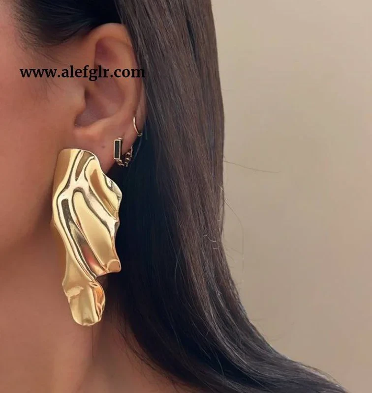 گوشواره دفرمه طلایی