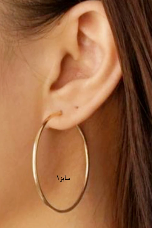 گوشواره زنانه برند ژوپینگ مدل حلقه ای استیل رنگ ثابت قیمت مناسب