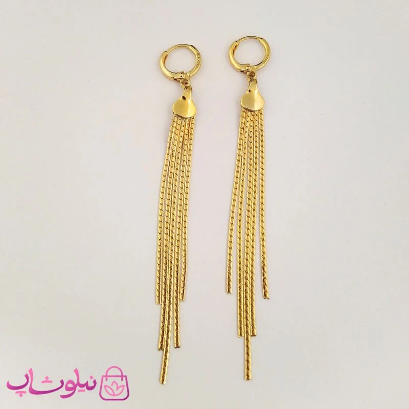 گوشواره زنانه ریشه ای آویز بلند ژوپینگ کد 2360