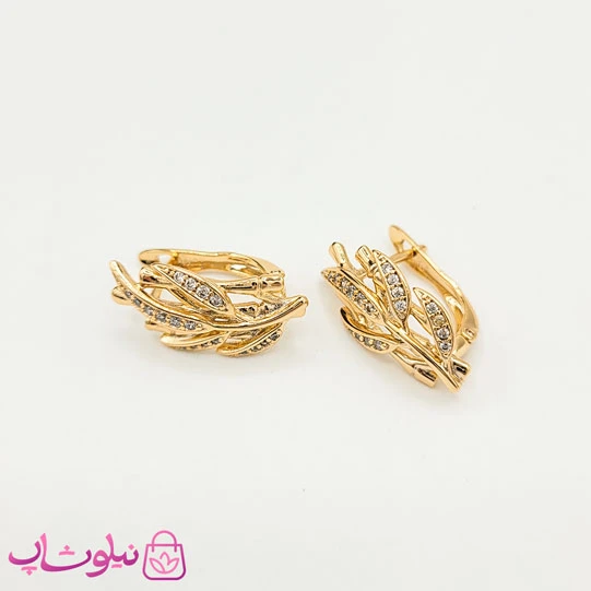 گوشواره زنانه ژوپینگ طرح برگ درخت کد 991