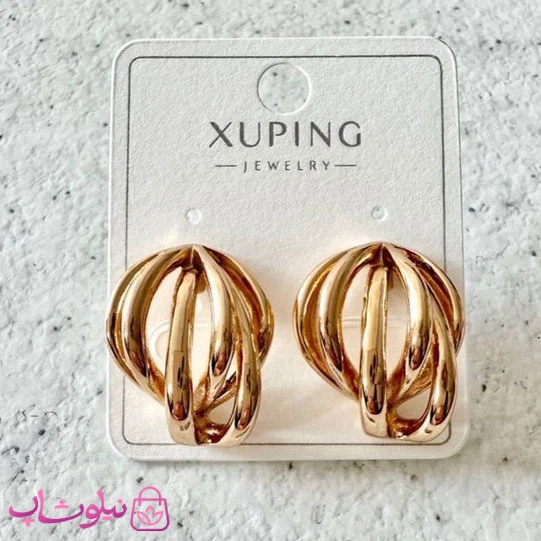گوشواره زنانه ژوپینگ مدل چندلاین کد 3991
