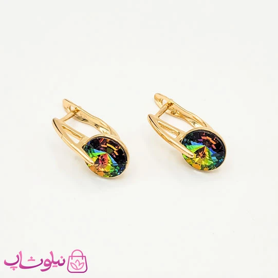گوشواره سواروسکی ژوپینگ هفت رنگ کد 1691