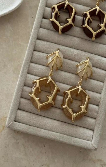 گوشواره طرح سنگ