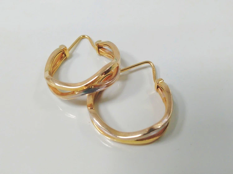 گوشواره طلای بدون اجرت حلقه ای کد 45