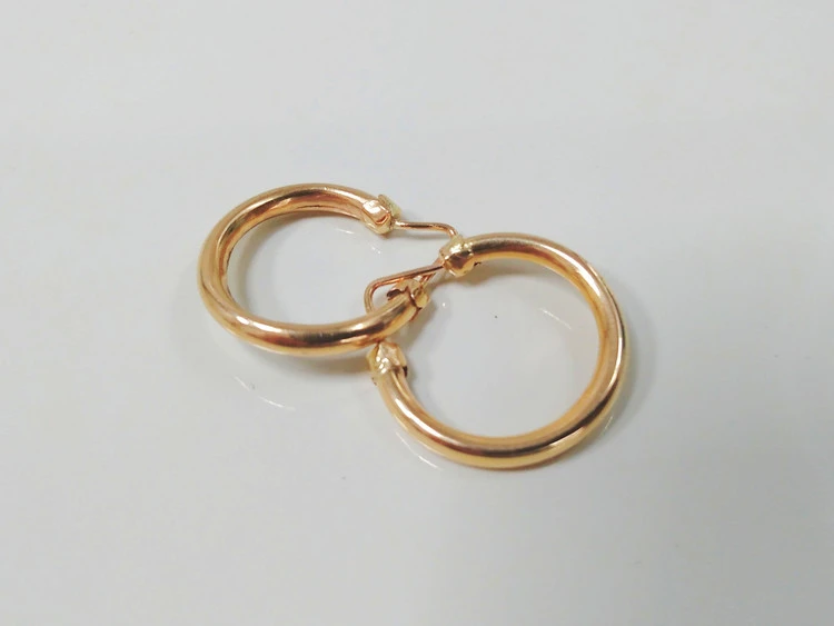 گوشواره طلای بدون اجرت حلقه ای کد 46