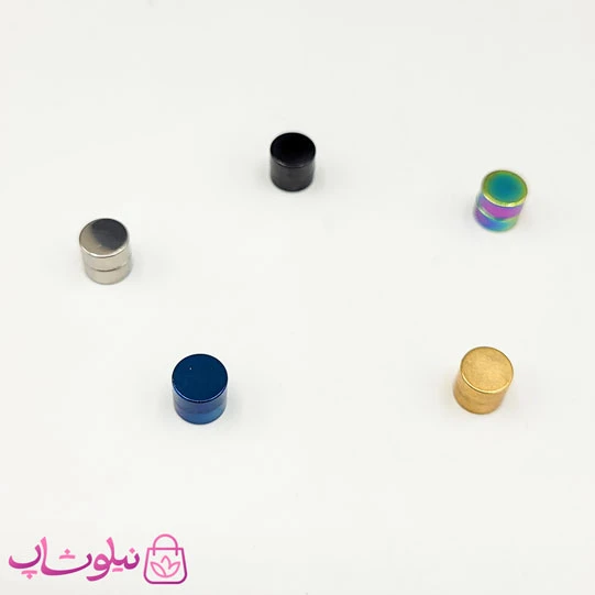 گوشواره مگنتی پسرانه مدل دایره استیل کد 499