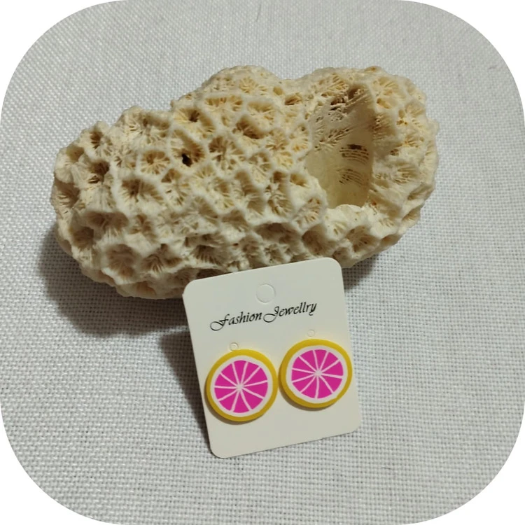 گوشواره میخی طرح میوه در ۵ طرح