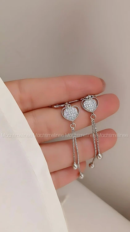 گوشواره نقره ای مارک وای اس ایکس YSX با حک مارک رنگ ثابت تضمینی
