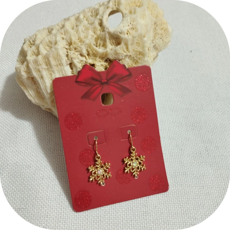 گوشواره کریسمسی طرح دونه برف برند اروپایی