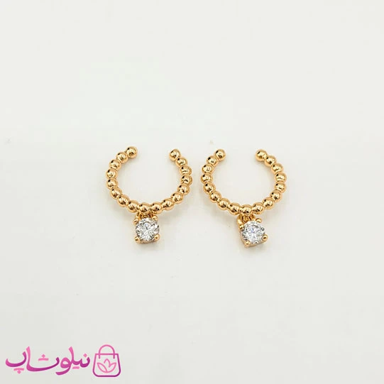 گوشواره کلیپسی دخترانه ژوپینگ آویزدار کد 599