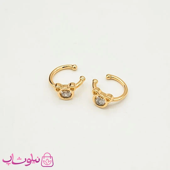 گوشواره کلیپسی دخترانه ژوپینگ مدل خرس کد 129