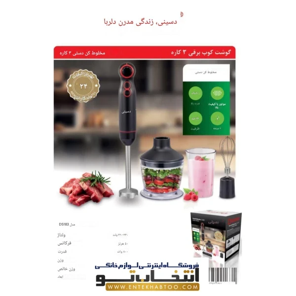گوشکوب برقی چندکاره دسینی مدل DS_183