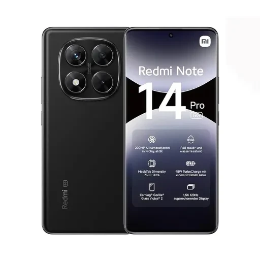 گوشی موبايل شیائومی مدل Redmi Note 14 Pro 5G ظرفیت 512 گیگابایت رم 12 گیگابایت – مشکی