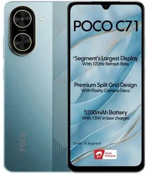گوشی موبایل شیائومی Poco C71 64GB RAM 3GB – آبی