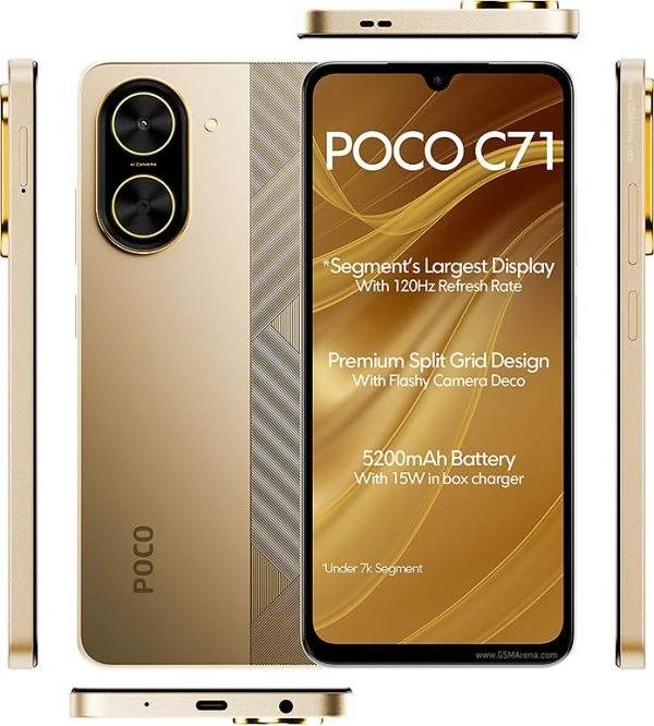 گوشی موبایل شیائومی Poco C71 ظرفیت 64 و رم 3 گیگابایت